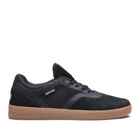 Supra Mens SAINT Low Top Shoes Black/gum | US-94189